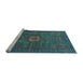 Sideview of Machine Washable Oriental Light Blue Modern Rug, wshabs1478lblu