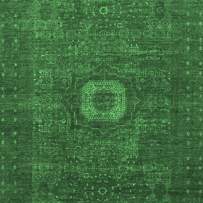 Machine Washable Oriental Emerald Green Modern Area Rugs, wshabs1478emgrn
