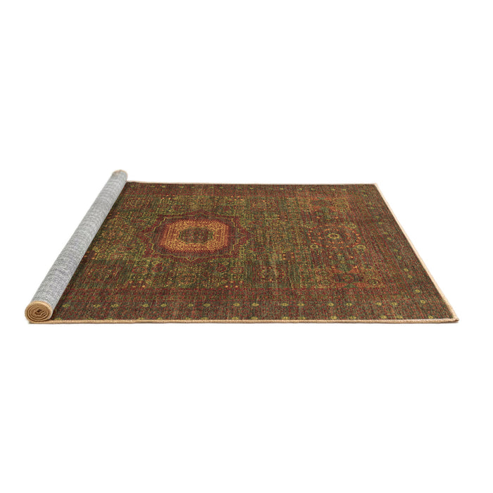 Sideview of Machine Washable Oriental Brown Modern Rug, wshabs1478brn