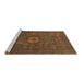 Sideview of Machine Washable Oriental Brown Modern Rug, wshabs1478brn