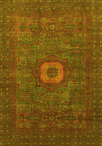 Oriental Yellow Modern Rug, abs1478yw