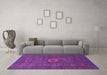 Machine Washable Oriental Purple Modern Area Rugs in a Living Room, wshabs1478pur