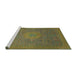 Sideview of Machine Washable Abstract Oak Brown Rug, wshabs1479