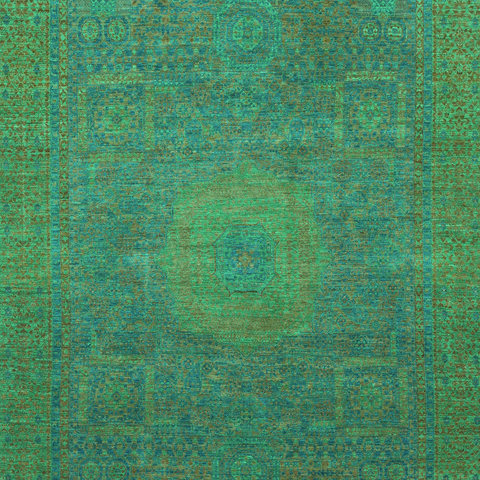 Machine Washable Oriental Turquoise Modern Area Rugs, wshabs1479turq