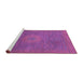 Sideview of Machine Washable Oriental Purple Modern Area Rugs, wshabs1479pur