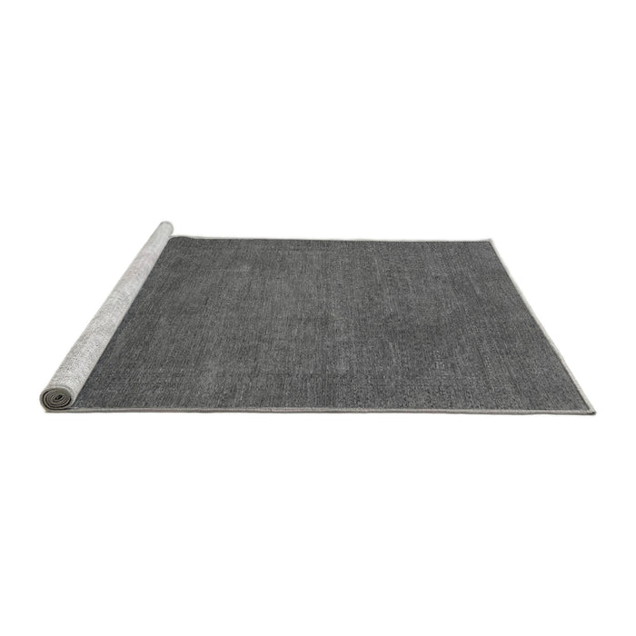 Sideview of Machine Washable Oriental Gray Modern Rug, wshabs1479gry