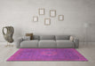 Machine Washable Oriental Purple Modern Area Rugs in a Living Room, wshabs1479pur