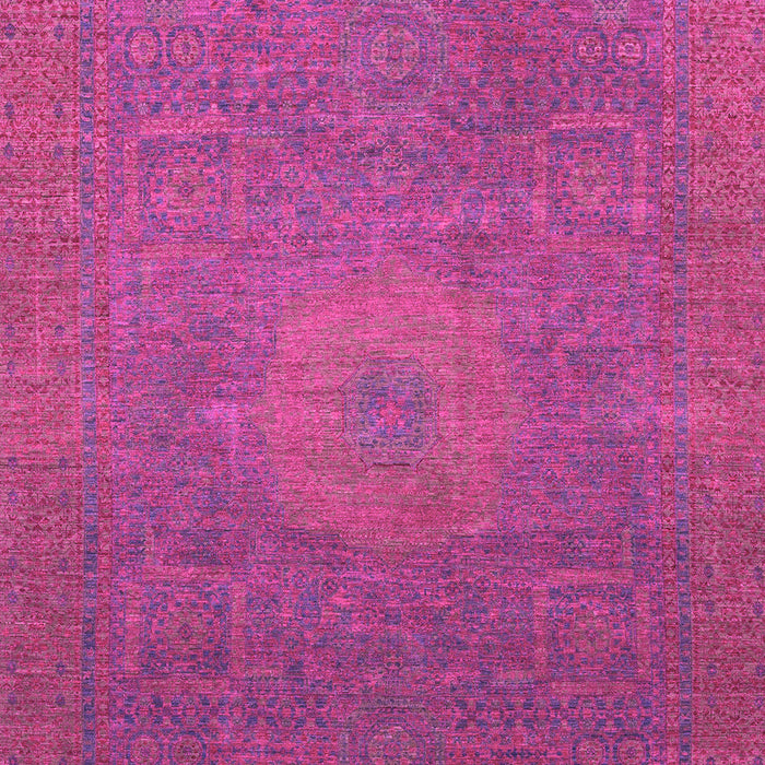 Machine Washable Oriental Pink Modern Rug, wshabs1479pnk