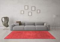 Machine Washable Oriental Red Modern Rug, wshabs1479red