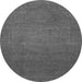 Round Machine Washable Oriental Gray Modern Rug, wshabs1479gry