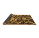 Sideview of Abstract Brown Modern Rug, abs147brn