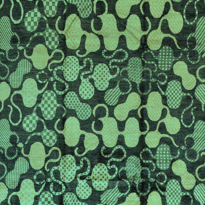 Machine Washable Abstract Turquoise Modern Area Rugs, wshabs147turq