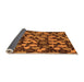 Sideview of Abstract Orange Modern Rug, abs147org