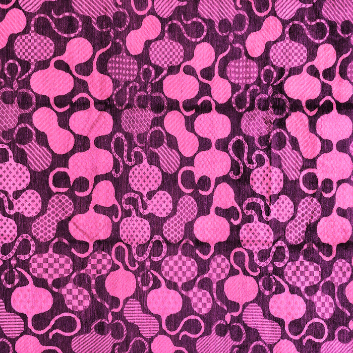 Square Machine Washable Abstract Pink Modern Rug, wshabs147pnk