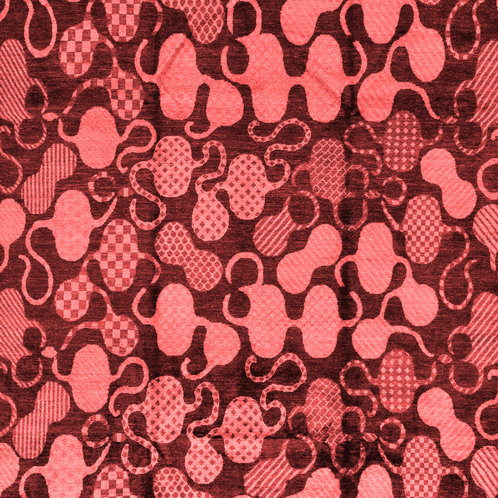 Machine Washable Abstract Red Modern Rug, wshabs147red