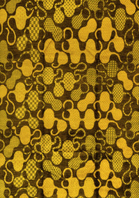 Abstract Yellow Modern Rug, abs147yw