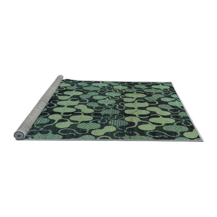 Sideview of Machine Washable Abstract Light Blue Modern Rug, wshabs147lblu