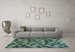 Machine Washable Abstract Light Blue Modern Rug in a Living Room, wshabs147lblu