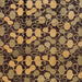 Square Machine Washable Abstract Bakers Brown Rug, wshabs147