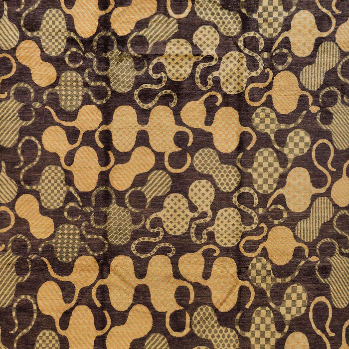 Machine Washable Abstract Bakers Brown Rug, wshabs147