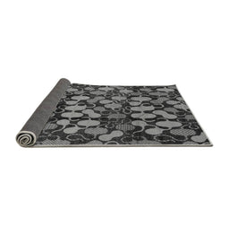 Sideview of Abstract Gray Modern Rug, abs147gry