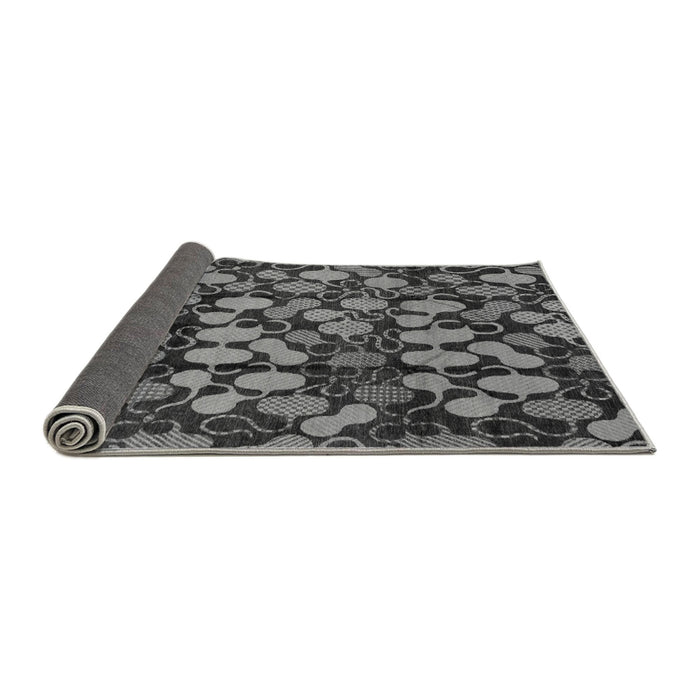 Sideview of Abstract Gray Modern Rug, abs147gry