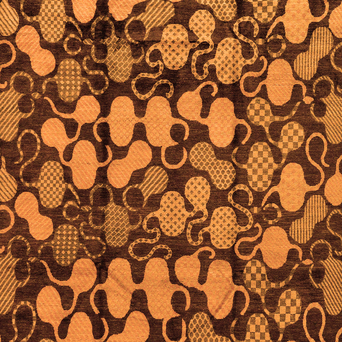 Machine Washable Abstract Orange Modern Area Rugs, wshabs147org