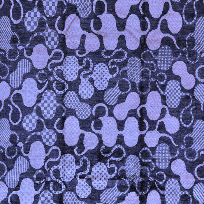 Machine Washable Abstract Blue Modern Rug, wshabs147blu