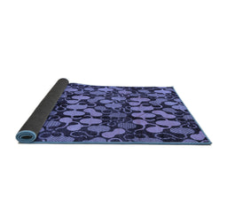 Sideview of Abstract Blue Modern Rug, abs147blu