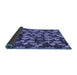 Sideview of Abstract Blue Modern Rug, abs147blu