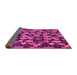 Sideview of Abstract Pink Modern Rug, abs147pnk