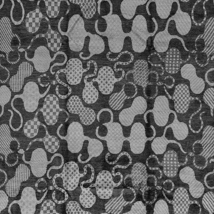 Machine Washable Abstract Gray Modern Rug, wshabs147gry