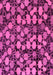 Machine Washable Abstract Pink Modern Rug, wshabs147pnk