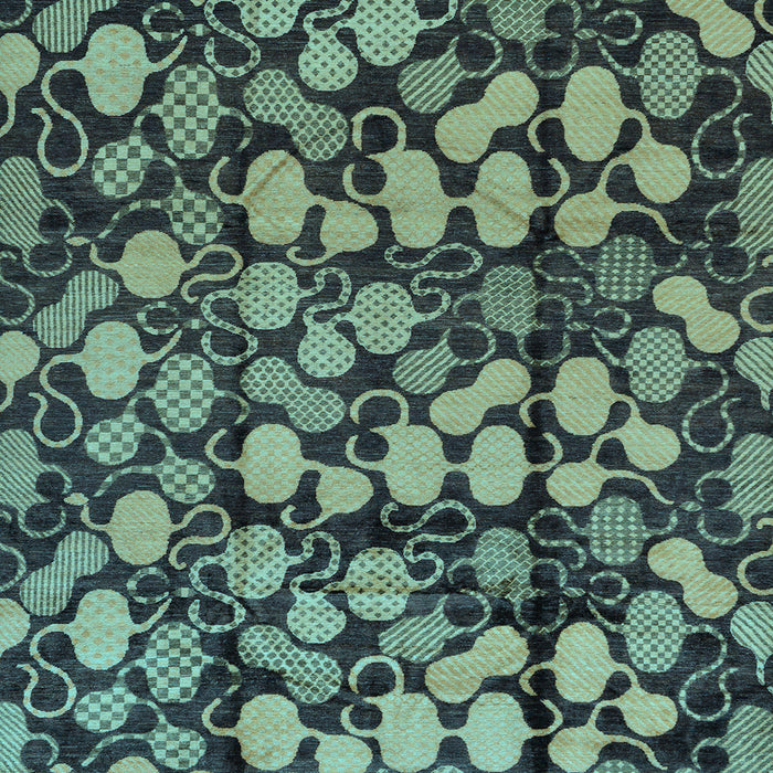Square Machine Washable Abstract Light Blue Modern Rug, wshabs147lblu