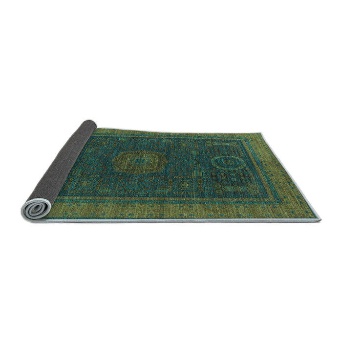 Sideview of Oriental Light Blue Modern Rug, abs1480lblu