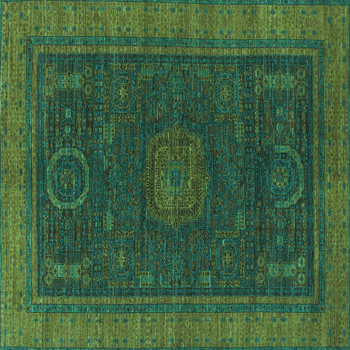 Square Oriental Turquoise Modern Rug, abs1480turq