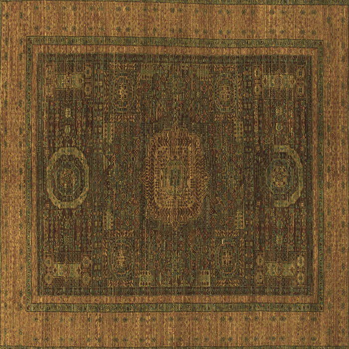 Square Machine Washable Oriental Brown Modern Rug, wshabs1480brn