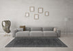 Machine Washable Oriental Gray Modern Rug in a Living Room,, wshabs1480gry