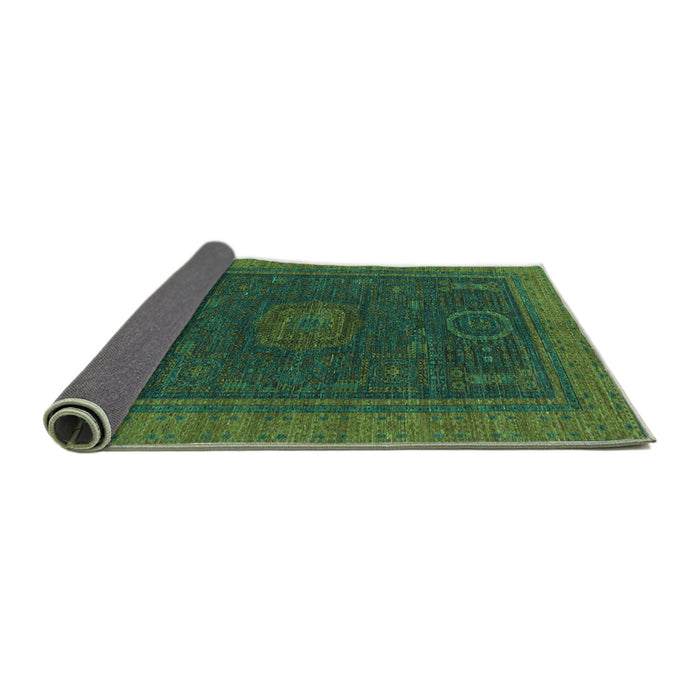 Sideview of Oriental Turquoise Modern Rug, abs1480turq