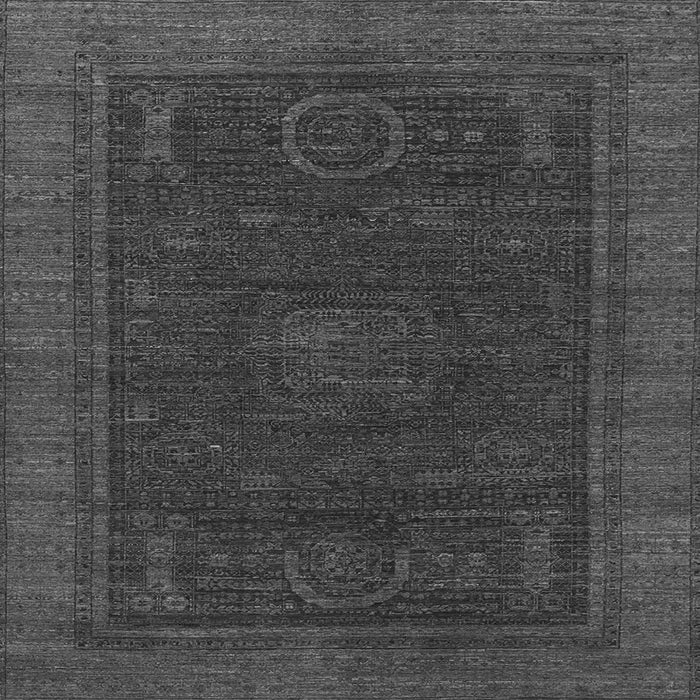 Square Machine Washable Oriental Gray Modern Rug, wshabs1480gry