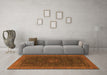 Machine Washable Oriental Orange Modern Area Rugs in a Living Room, wshabs1480org