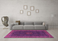 Machine Washable Oriental Purple Modern Rug, wshabs1480pur