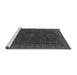 Sideview of Machine Washable Oriental Gray Modern Rug, wshabs1480gry