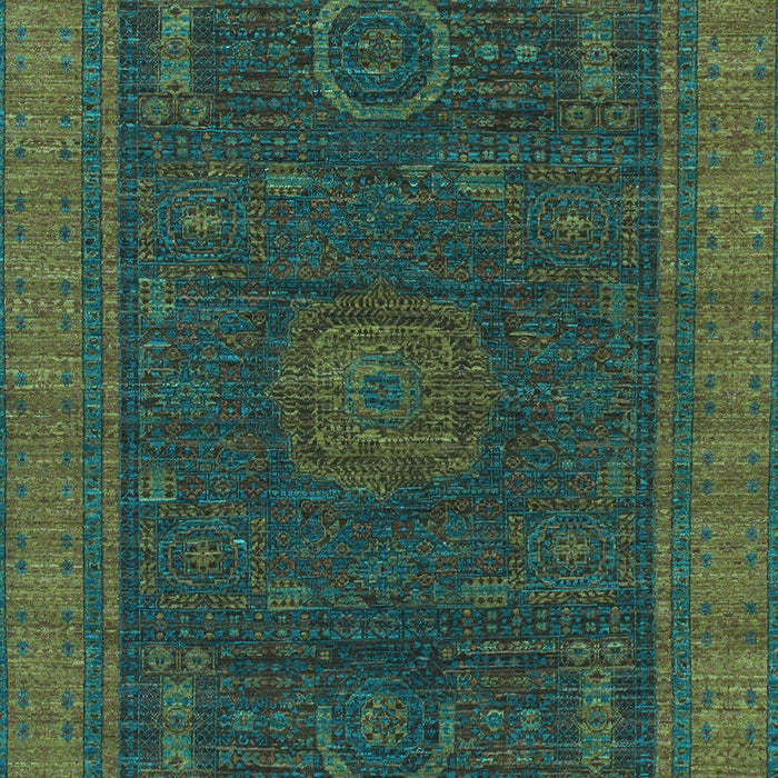 Machine Washable Oriental Light Blue Modern Rug, wshabs1480lblu