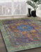 Machine Washable Abstract Purple Rug in a Family Room, wshabs1481