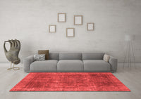 Machine Washable Oriental Red Modern Rug, wshabs1481red