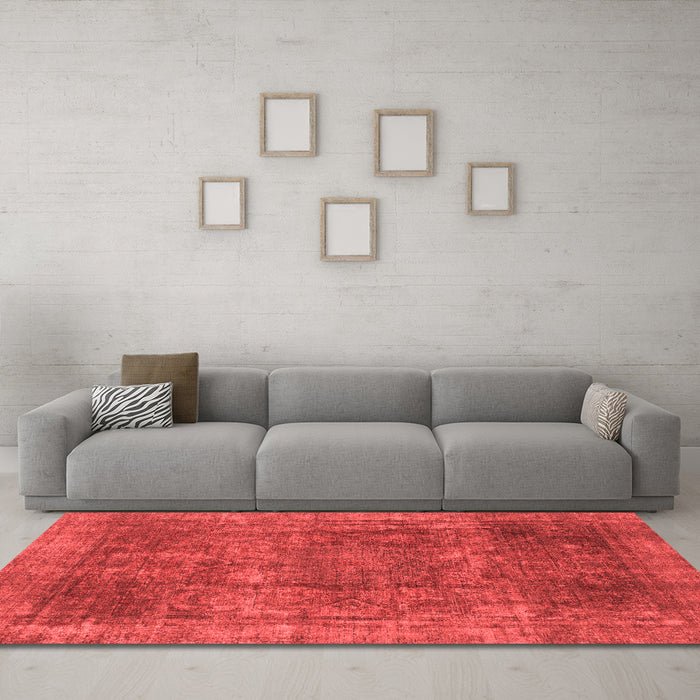 Modern Red Washable Rugs