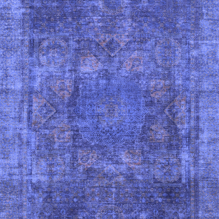 Machine Washable Oriental Blue Modern Rug, wshabs1481blu