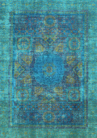 Oriental Light Blue Modern Rug, abs1481lblu