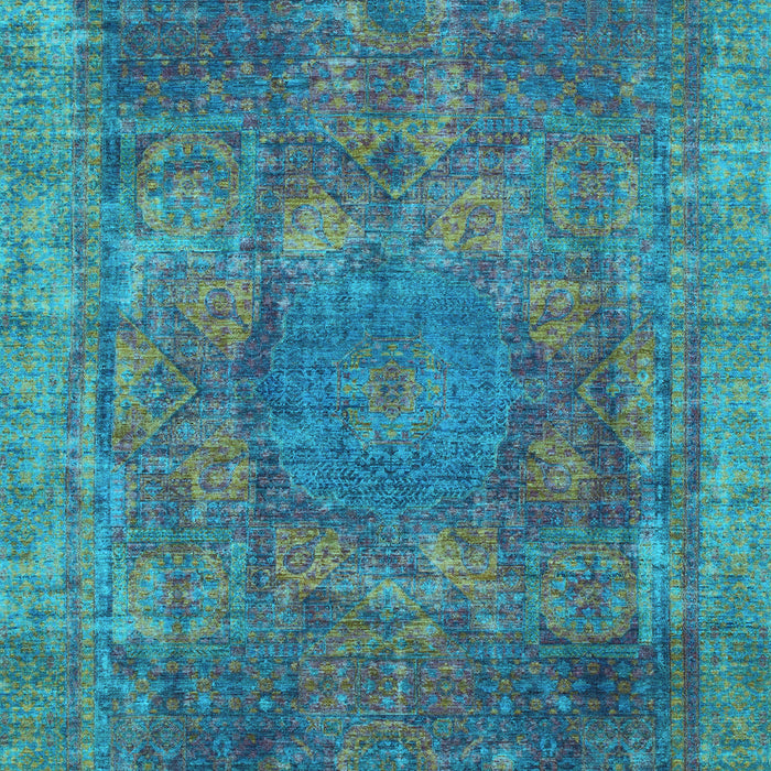 Oriental Light Blue Modern Rug, abs1481lblu